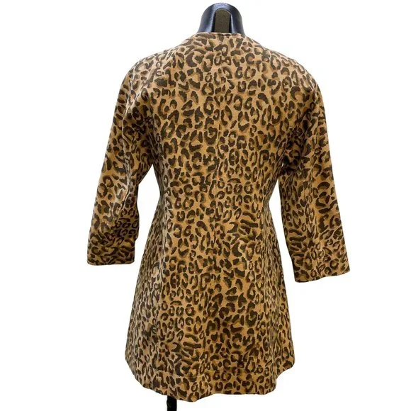 *Carol Anderson by Invitation Brown & Black Jacket Animal Print One Button XS - Picture 5 of 5